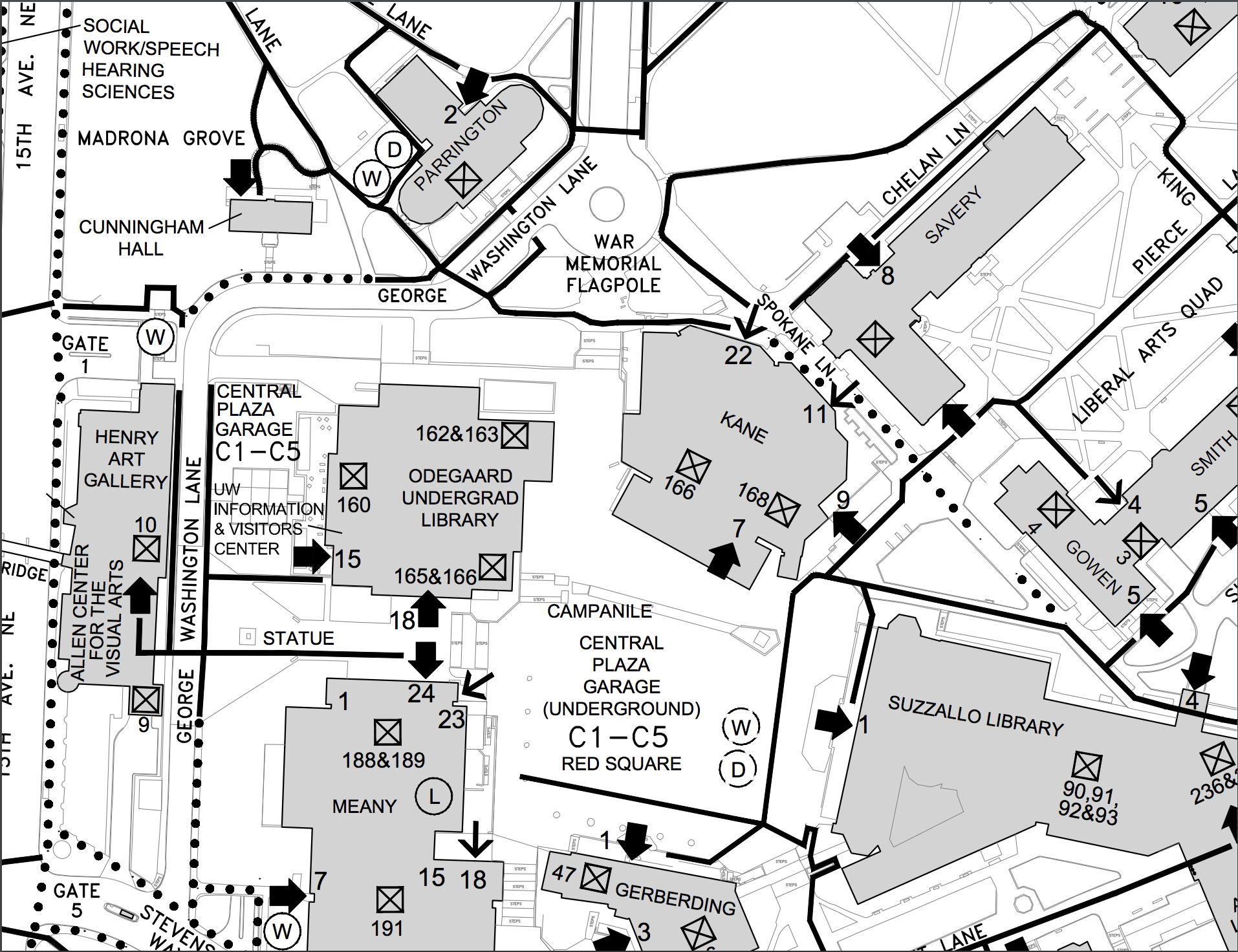 Kane Hall Accessibility Map